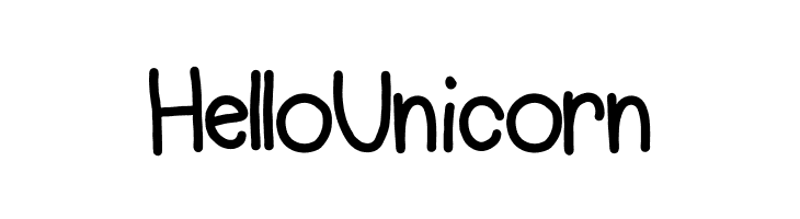 HelloUnicorn  لخطوط تنزيل