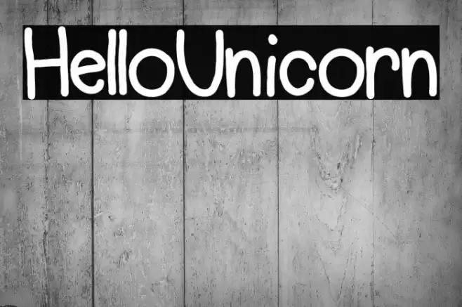 HelloUnicorn Font examples