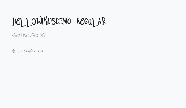 HelloWindsDEMO-Regular Business Card