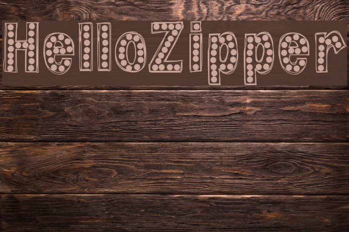 HelloZipper Font examples