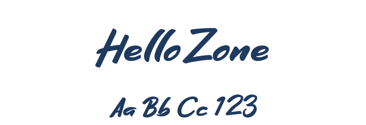HelloZone Font Preview