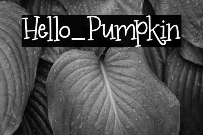 Hello_Pumpkin Font examples