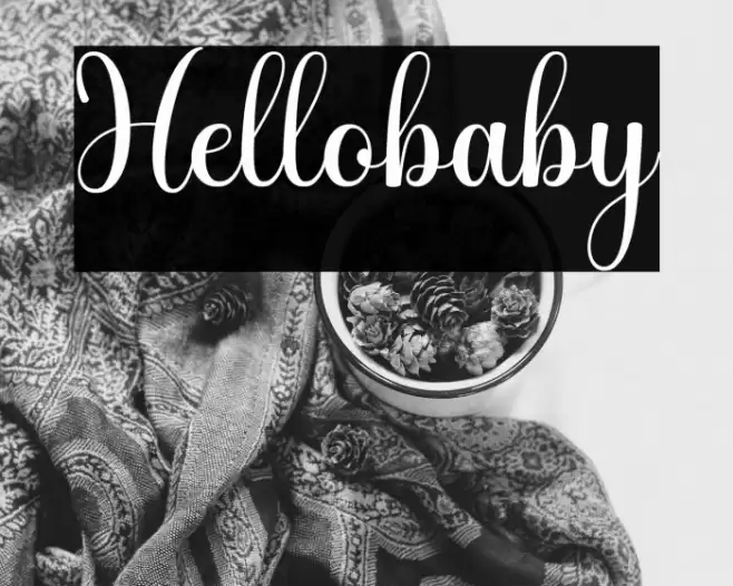 Hellobaby Font examples
