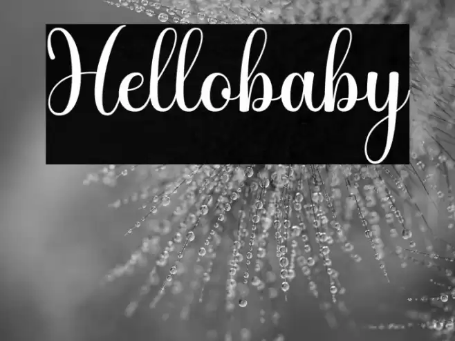 Hellobaby Font examples