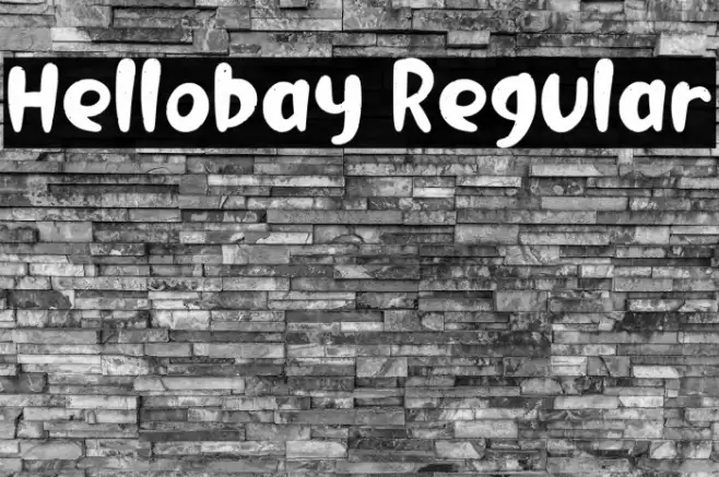 Hellobay Regular Font examples