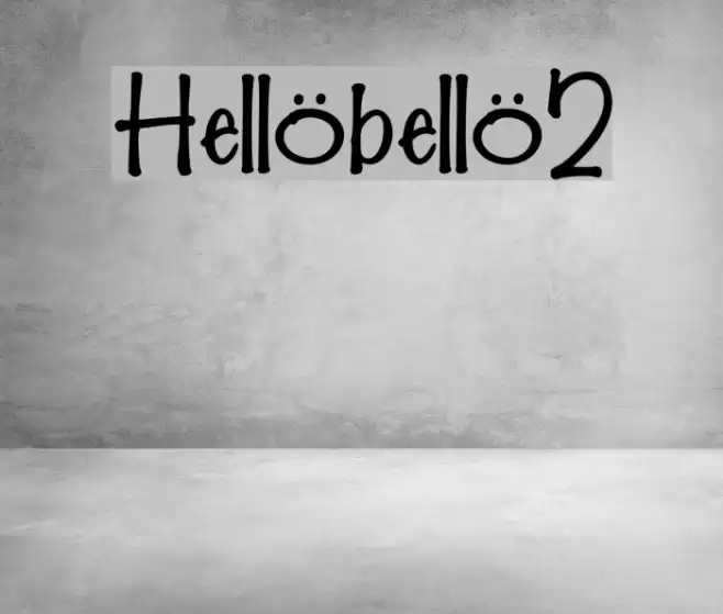 Hellobello2 Font examples