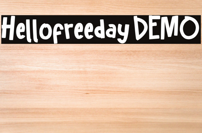 Hellofreeday DEMO 字体 examples