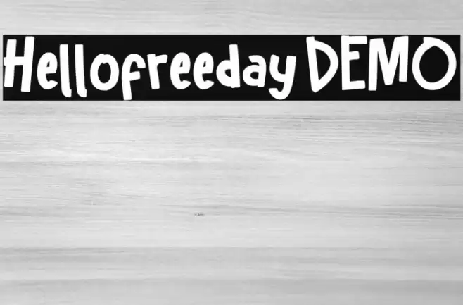 Hellofreeday DEMO 字体 examples