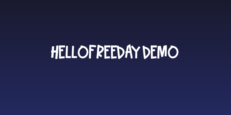 Hellofreeday DEMO Social Header