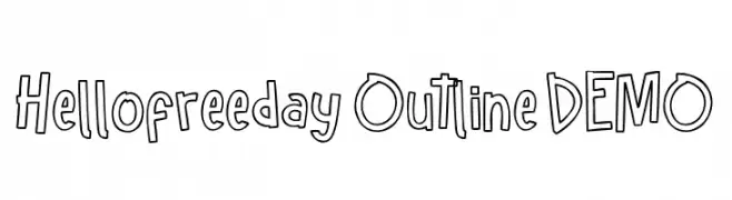 Hellofreeday Outline DEMO  Free Fonts Download