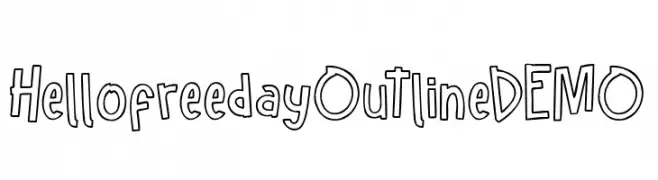 Hellofreeday Outline DEMO  Descarca Fonturi Gratis