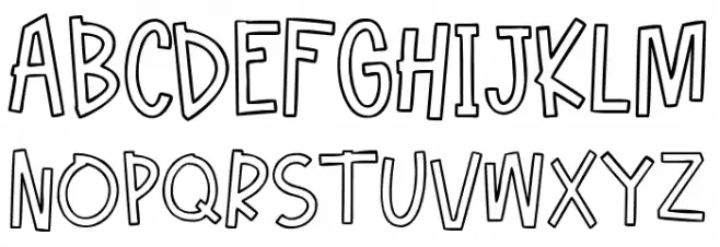 Hellofreeday Outline DEMO Fonte MAIÚSCULAS