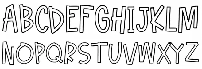 Hellofreeday Outline DEMO Schriftart Groß