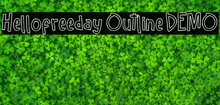 Hellofreeday Outline DEMO Font examples
