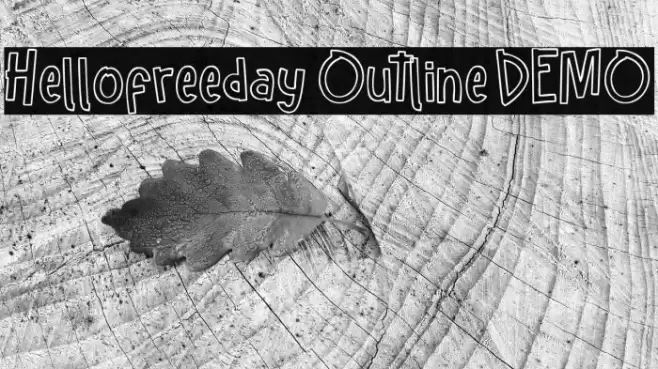 Hellofreeday Outline DEMO Font examples