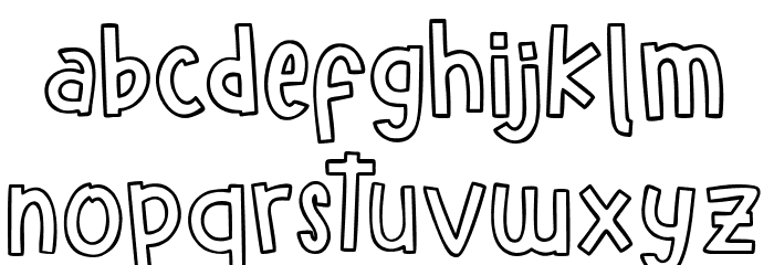 Hellofreeday Outline DEMO Font LOWERCASE