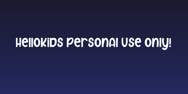 Hellokids PERSONAL USE ONLY! Social Header