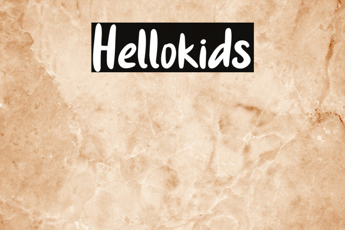 Hellokids Font examples