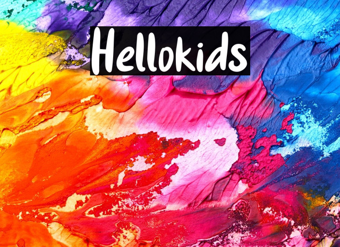 Hellokids Font examples