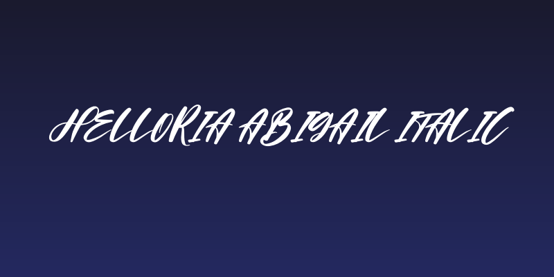 Helloria Abigail Italic Social Header