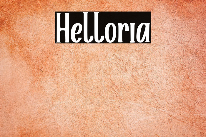 Helloria Font examples
