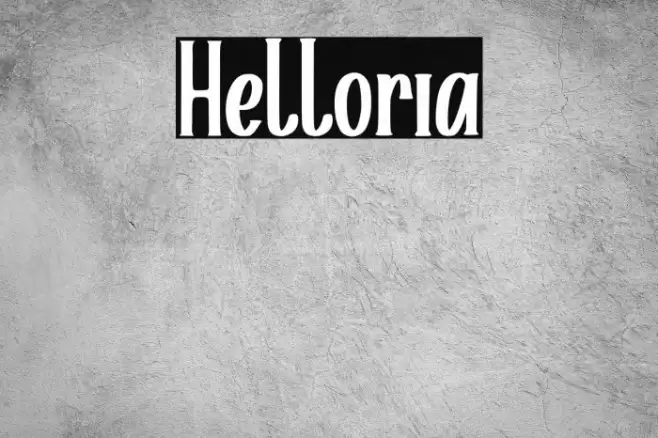 Helloria Шрифта examples