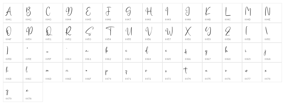 Hellostars Free Regular Character Map