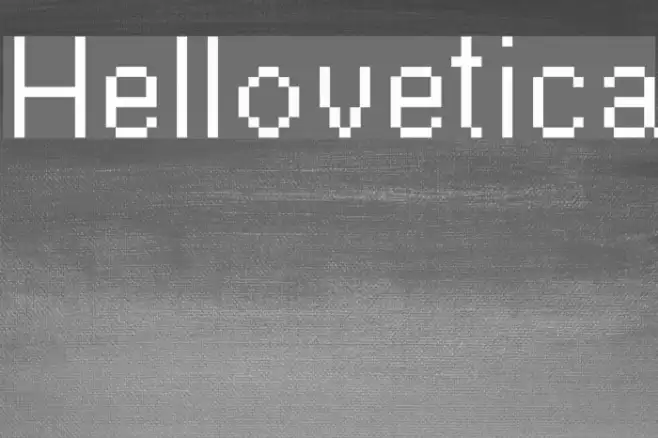 Hellovetica Font examples