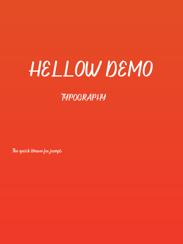 Hellow DEMO Poster