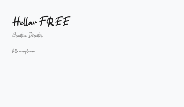 Hellow FREE Business Card