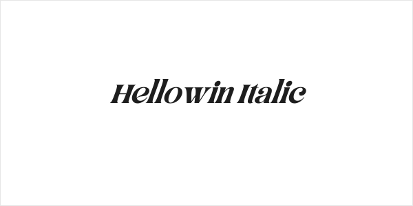Hellowin Italic Logo