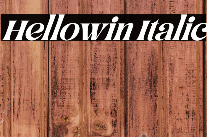 Hellowin Italic Example 3