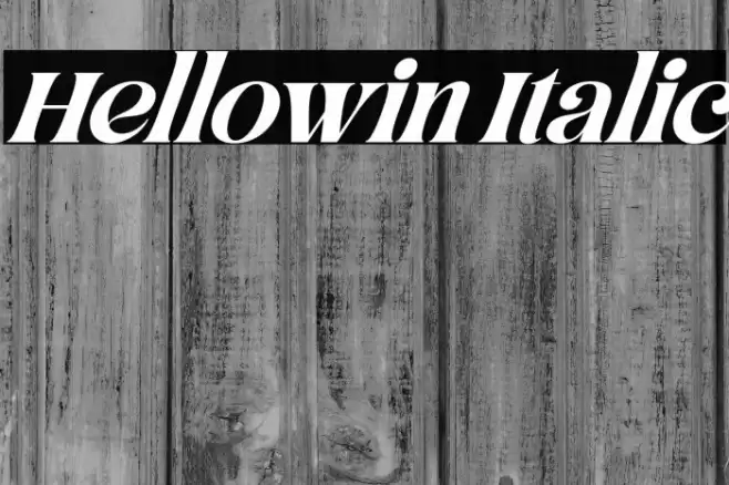 Hellowin Italic Font examples