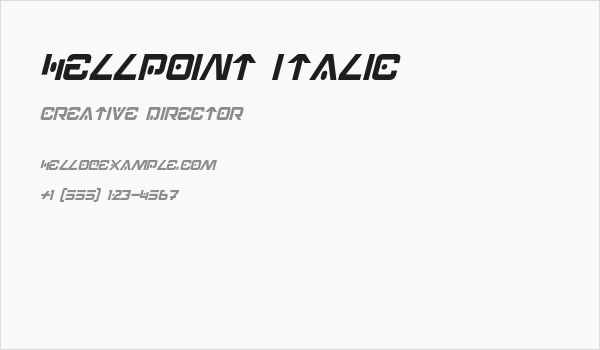 Hellpoint Italic Business Card