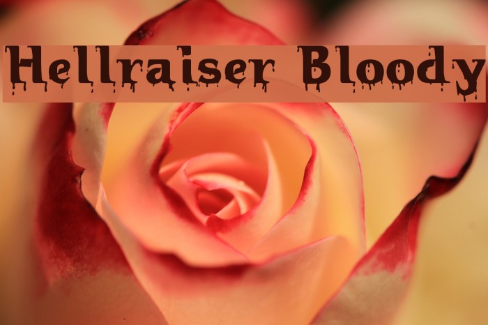 Hellraiser Bloody Font examples