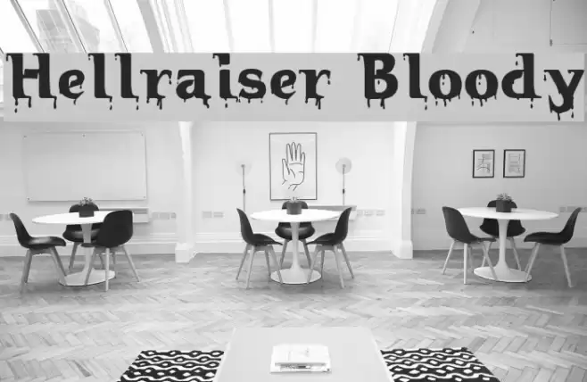 Hellraiser Bloody Font examples
