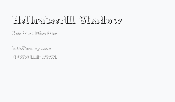 Hellraiser3 Shadow Business Card