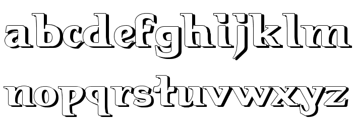 Hellraiser3 Shadow Font LOWERCASE