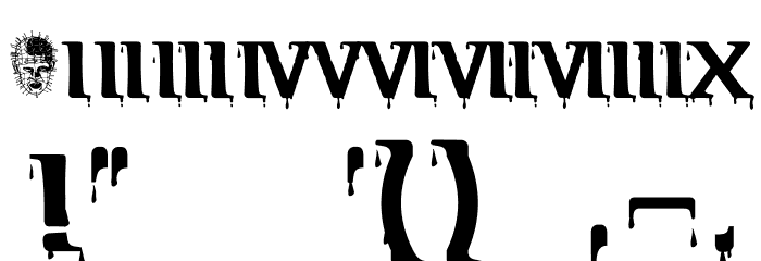 HellraiserBloody Font OTHER CHARS
