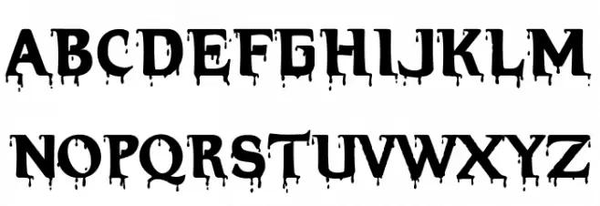 HellraiserBloody Font UPPERCASE
