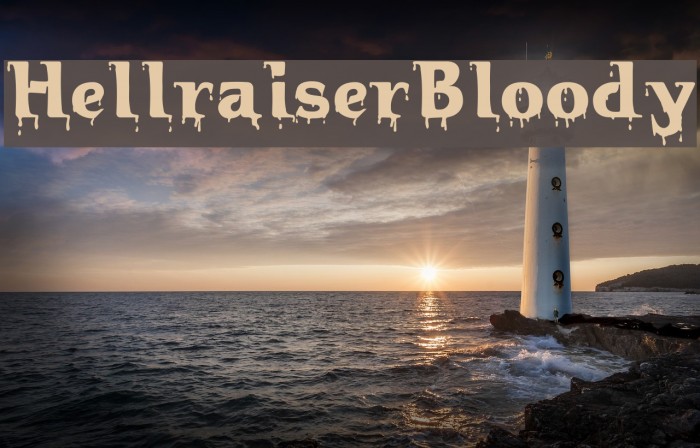 HellraiserBloody Font examples