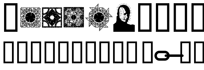HellraiserPuzzleBoxBats フォント その他の文字