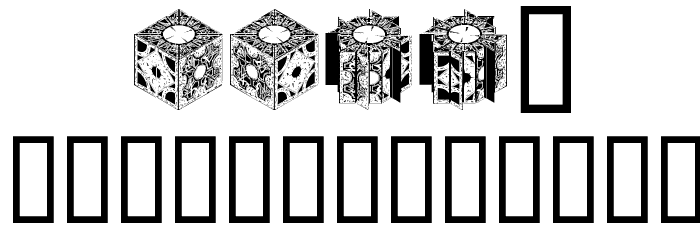HellraiserPuzzleBoxBats フォント 小文字