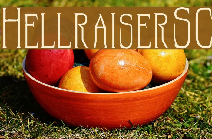 HellraiserSC Font examples