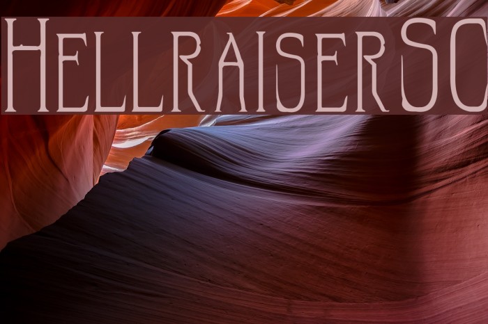 HellraiserSC Font examples