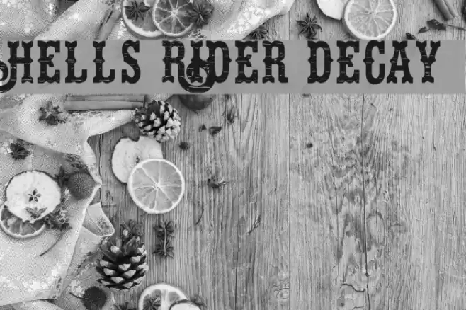 Hells Rider Decay Font examples
