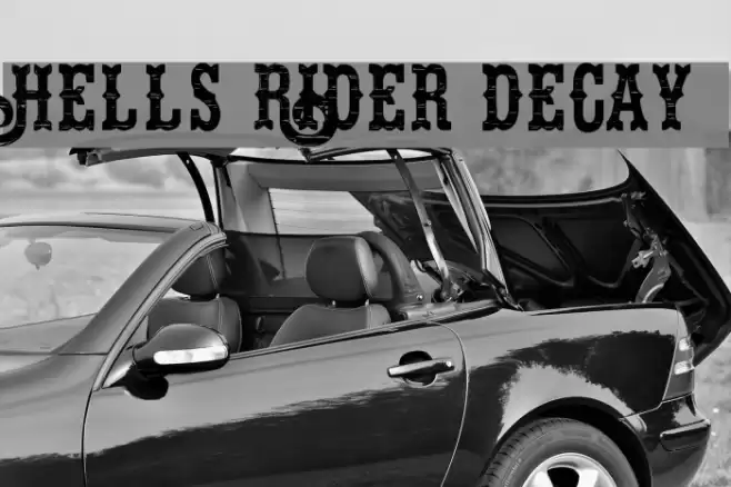Hells Rider Decay Font examples