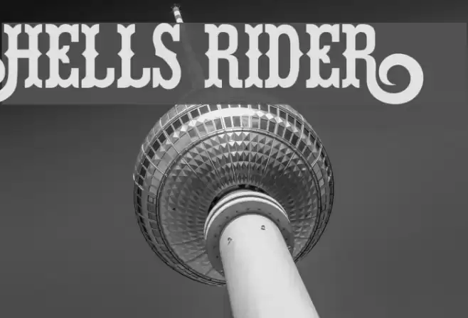 Hells Rider Font examples