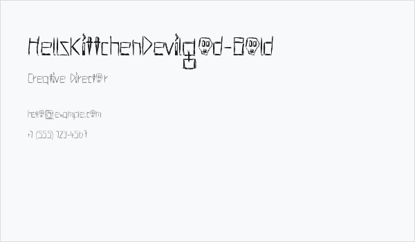 HellsKittchenDevilGod-Bold Business Card