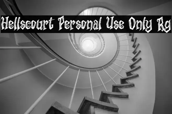 Hellscourt Personal Use Only Rg Font examples